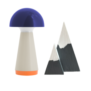 Lampa Bobbi a dekorácia Hory